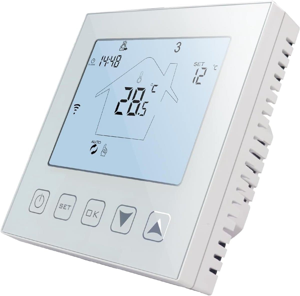 WiFi Smart thermostaat voor elektrische vloerverwarming - 16A - programmeerbaar - Compatibel met Alexa - Tuya Spraak en APP bediening - WLAN — afbeelding 1