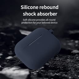 Coverup Hoesje - Geschikt voor AirPods Pro 3 Hoesje - Coverup Siliconen AirPods Case met Sleutelhanger - Donkergrijs — thumbnail 5