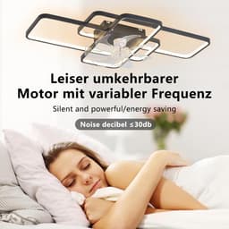 Stille Plafondventilator met LED Verlichting en Afstandsbediening - Dimbaar met 6 Windsnelheden — thumbnail 1