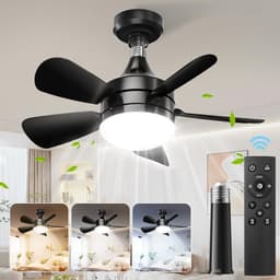 Plafondventilator met LED Verlichting en Afstandsbediening - Geluidsloos, Dimbaar en Verstelbare Snelheid - Ideaal voor Thuis en Kantoor — thumbnail 5
