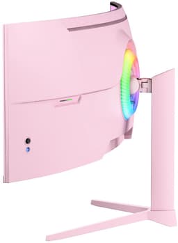 Arozzi Nova 49" Gaming Monitor - Curved - DQHD VA - 165Hz - USB-C - Roze — thumbnail 3
