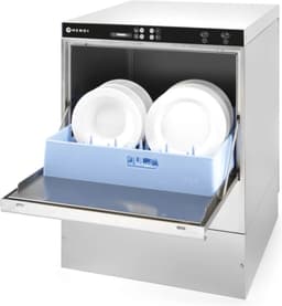 HENDI Vaatwasser – elektronische bediening – met afvoer en reinigingspomp – 50x50 cm – 400V/6600W — thumbnail 3