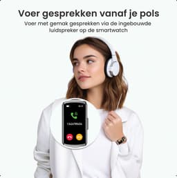 Avalue Luxe AMOLED Smartwatch Dames - Activity Tracker - Bluetooth Call - Stappenteller - Bloeddrukmeter - RVS en Siliconen Band — thumbnail 3