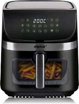 alpina Airfryer XXL - Heteluchtfriteuse 9L - Air Fryer 6 Personen en Meer - Heteluchtoven met Digitaal Touchscreen - Instelbare Temperatuur 60 tot 200 Graden - 8 Kookprogramma's — thumbnail 1