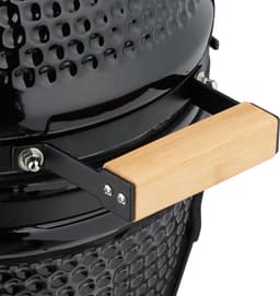 Kamado barbecue - Ø 26 cm - keramisch - met thermometer - deksel - zwart — thumbnail 4