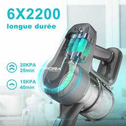 Rumi Draadloze stofzuiger - stofzuiger Zonder Zak - stofzuiger Op Accu - stofzuiger Met Opzetstukken - Draadloze Stofzuiger Zonder Zak -HEPA-filter voor een gezondere leefomgeving - stofzuiger Automatische modus met stofsensor — thumbnail 5