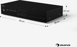 Auna Art22 hifi-cd-speler met slot-in-mechanisme, USB-ingang, cd- en mp3-weergave, afstandsbediening, optische en coaxiale uitgangen – geluidskwaliteit van 3W – zwart — thumbnail 3