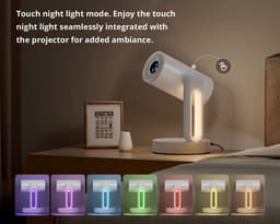 [Netflix & Android TV Certifie] ETOE Starfish Projector, Android TV 11.0, Dolby Digital, Touch Night Light, 140° Rotatie, 300 ANSI, 4K Decodering, Automatische Keystone Correctie, Ingebouwde Chromecast, 5W Luidspreker — thumbnail 2