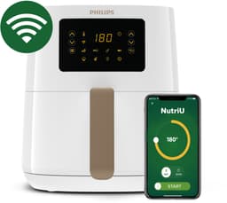 Philips Airfryer Connected 5000 Series - HD9255/30 - Heteluchtfriteuse - 4.1 liter (L) - RapidAir - 13 in 1 kookfuncties - Quickclean - 1400W - Wit — thumbnail 1