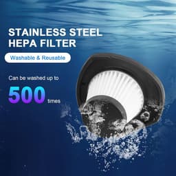 120W Handstofzuiger Voor Auto - Draagbare Stofzuiger met HEPA Filter - USB Oplaadbaar - Nat & Droog Stofzuigers - 5 Accessoires marterverjager auto — thumbnail 5