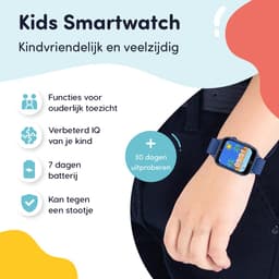 Keebies Smartwatch Kinderen - 5 t/m 12 jaar - Incl. Camera en 26 Kids Spelletjes - 512MB Geheugen - USB Oplaadbaar kinderhorloge - Jongen - Blauw — thumbnail 5