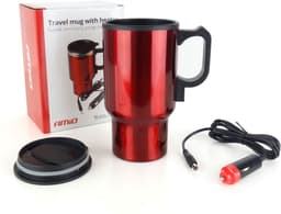 AMiO Auto Koffie/Thee Verwamer Thermisch (12v) Rood met Autostekker Sigarettenaanstekerplug — thumbnail 1