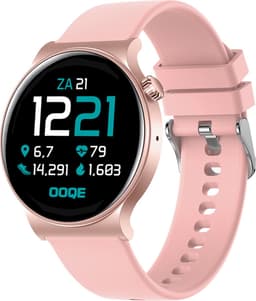 OOQE WATCH CS PRO - Smartwatch Heren en Dames | Geschikt voor iOS en Android | Full HD | Notificaties | Gezondheidsanalyse | Sportanalyse | GPS Koppeling | Bellen | Muziek/Audio Luisteren | Spelletjes | Ergonomisch | Nederlandstalig | Roze — thumbnail 1