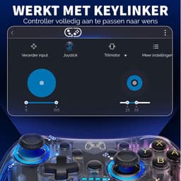 RGB Controller Draadloos - Geschikt voor Nintendo Switch - Controllers - Pro Versie - Turbo en Macro Knoppen - Transparant — thumbnail 3