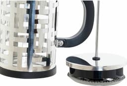 Cafetiere French Press koffiezetter zwart met inox 600 ml - Koffiezetapparaat voor verse koffie — thumbnail 4