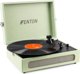 Retro Platenspeler Bluetooth in & out - Fenton RP118 - Model 2025 - Geschikt voor alle platen - Ingebouwde speakers - Groen — thumbnail 1
