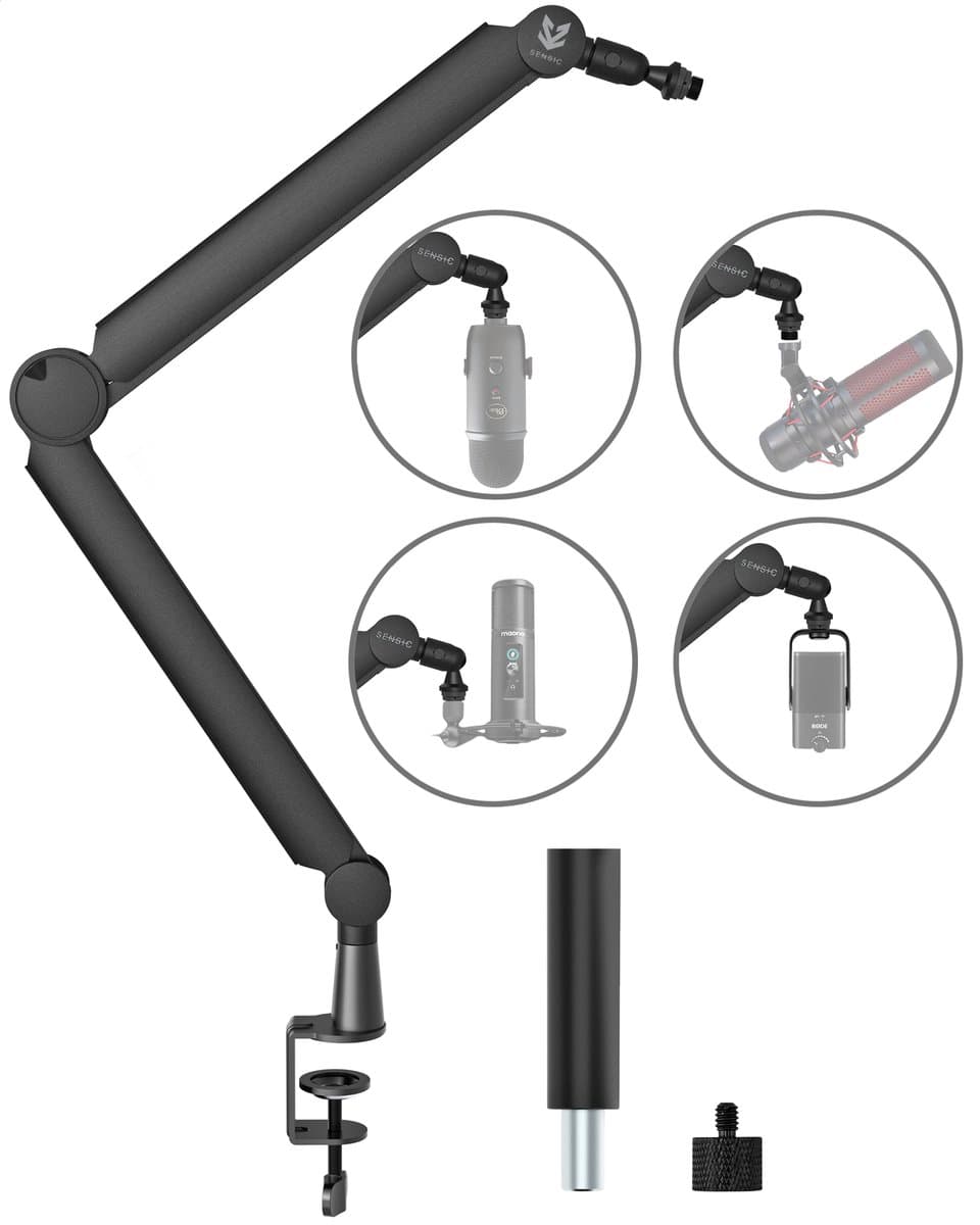 Sensic SA 30 Microfoon Arm Zonder Microfoon - Microfoon Statief - Boom Arm - Standaard - Met 15cm Verhoger — afbeelding 1