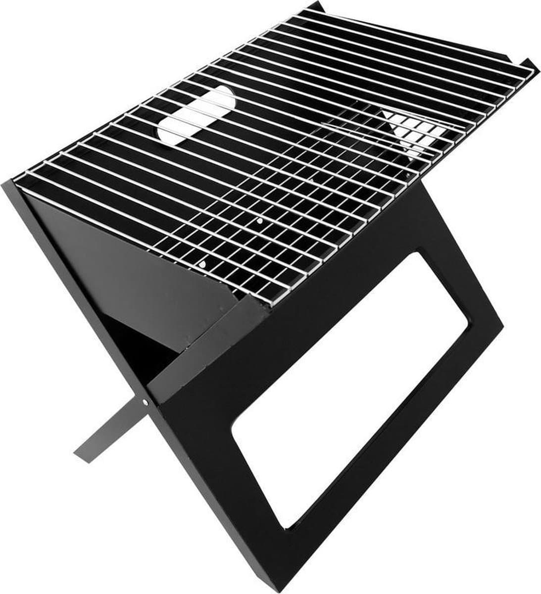 Opvouwbare Barbecue \/ Draagbare BBQ Houtskoolbarbecue \/ Zwart — afbeelding 1