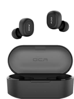 QCY T2C Draadlozen earbuds - Bluetooth 5.0 - 3D Stereo - Zwart - Oplaadbare case 32 uur recharge - Dual microfoon - 4 uur luistertijd - spatwaterdicht — thumbnail 1