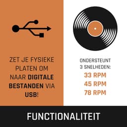 Lenco Platenspeler - Ingebouwde Speakers - Auto-stop - USB encoding - LS-50GY - Grijs — thumbnail 3