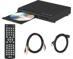 UPLY DVD Speler met HDMI - Full HD - 1080p - Regiovrij - Inclusief HDMI Kabel en Afstandsbediening - DVD en CD Speler - USB