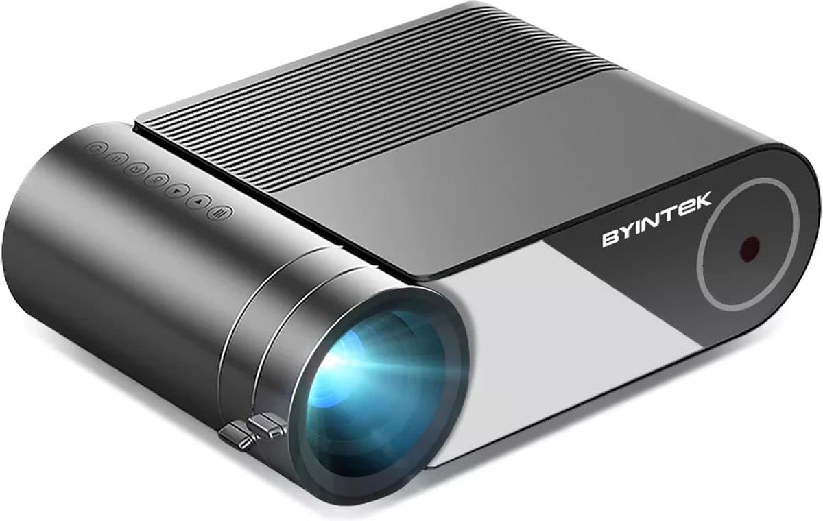 BYINTEK Mini Beamer Smartphone - Mini Beamer - Mini Projector - Mini Beamer Projector - Mini Projector Smartphone - Zwart — afbeelding 1