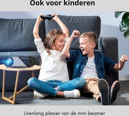 BYINTEK Mini Beamer Smartphone - Mini Beamer - Mini Projector - Mini Beamer Projector - Mini Projector Smartphone - Zwart — thumbnail 4