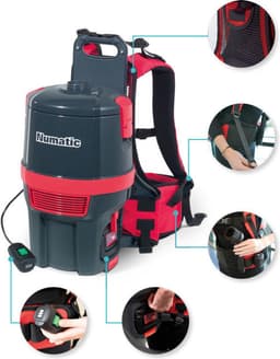 Numatic Draadloze Rugstofzuiger RSB150-NX - Rood - Inclusief accu en lader — thumbnail 3