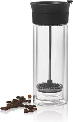 Adhoc - Thermo Koffie Pressbeker 300 ml - Glas - Zwart — thumbnail 5