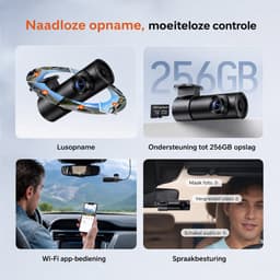 Sello! Dashcam voor auto – 2K QHP-resolutie – 143° groothoeklens – superieur bij weinig licht – incl.64 gb geheugenkaart — thumbnail 5