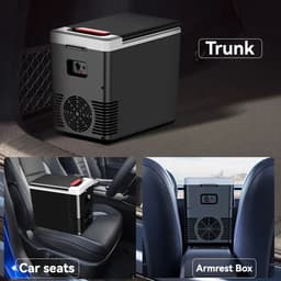 Mini Koelkast - Draagbaar - voor auto of thuis - 12V - 220V Dual-Power elektrische koeler Warmer - 10L - autokoelkast — thumbnail 5