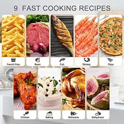 Digitale heteluchtfriteuse met 12 liter inhoud - 1800W kracht met 12 programma's en 6 accessoires — thumbnail 5