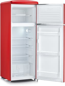 Severin RKG 8944 Retro Koel-vriescombinatie Dubbeldeurs – 206L – Rood – LED Verlichting – Energiezuinig — thumbnail 3