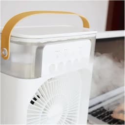 Luchtkoeler Ventilator - Vernevelaar Fan - Persoonlijke Koeling - 5 Verstelbare Nozzles - 600 ml Tank - Groen — thumbnail 2