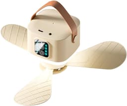USB-oplaadbare plafondventilator met verlichting en afstandsbediening, Geschikt voor kampeertenten. — thumbnail 1