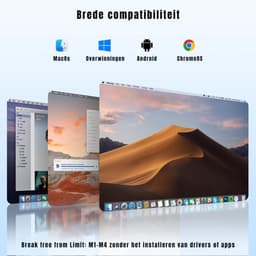 DnA® Professionele Portable Monitor - USB-C - 14 Inch - Double Draagbare Monitor - Portable Monitor Voor Laptop - Zwart - 1cm x 34cm x 21cm — thumbnail 2