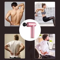 Muscle Massage Gun Mini Fascia Gun can be charged by USB, Deep Tissue Muscle Massager, Portable Fascia Gun 6 Massage Head 3 Speed Adjustment,Black — thumbnail 2