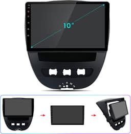 JUNSUN Plug & Play Draadloos Carplay & Android Auto Autoradio - Geschikt voor Toyota Aygo Peugeot 107 Citroen C1 - Android 15 - 8+256GB - GPS-Navigatiesystem, Bluetooth, WIFI & 4G, RDS, FM, 10,1-inch Touchscreen, DSP + EQ, DAB+, Octa-core processor — thumbnail 2