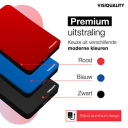 VisiQuality High-Speed Externe Harde Schijf 500 GB - Draagbare Harde Schijf USB 3.0 - Voor Windows & Mac - Geschikt voor Gameconsoles - Compact - Met handleiding - Rood — thumbnail 2