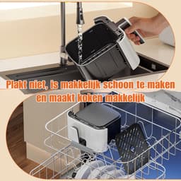 SNJY® Mini Airfryer - Airfryer Klein - Camping Airfryer - 2,5 Liter - 1000W - Wit — thumbnail 5