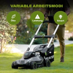 Accu Grasmaaier - Elektrische Duwmaaier - Gazon Onderhoud - App Bediening - 43 cm Snijbreedte - Zwart — thumbnail 5