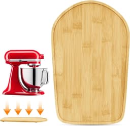 Mixer Mat - Apparaat Slider - Keukenwerk Vereenvoudigen - Soepele Verplaatsing - 34 x 21 cm - Natuurlijk — thumbnail 1