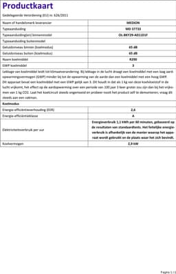 MEDION Smart Mobiele Airco P1002 (10000 BTU, 3-in-1, Koelen, Ontvochtigen, Ventileren, tot 34m², incl. Raamafdichtingskit, voor Slaapkamer en Woonkamer, WiFi, App-Functie, Afstandsbediening, MD 37733) — thumbnail 2
