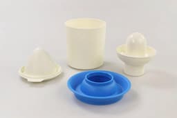 Knopenbereider - Fles Bereider - Keuken Organisatie - Vaatwasmachinebestendig - 16157 Kubieke centimeter - Wit/Blauw — thumbnail 2