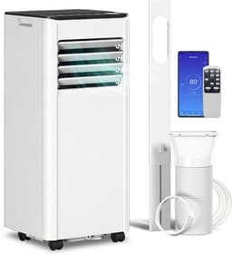 4-in-1 Mobiele Airco - Draagbare Airconditioner - Luchtkoeler - 7000 BTU - ABS - Wi-Fi-bediening - 24-uurs timer - Met Afstandsbediening - 51 dB - Wit — thumbnail 1