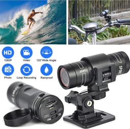 Mini Sportcamera voor Fiets – 1080p Full HD – Waterdichte Helmcamera – Ingebouwde Action Camera met Loopopname – Videocamera voor Reizen, voor Wielrennen — thumbnail 2