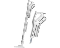 Steelstofzuiger Met Snoer-Handstofzuiger 2-in-1-Zakloos-Cycloonfilter Met HEPA 13-600W 25kPa 0,6L-Voor Vloer, Bank, Auto En Tapijt-Wit