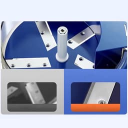 Automatische Schilmachine - Elektrisch Fruitgereedschap - Maaltijdvoorbereiding - Eenknopsbediening - 20x22 cm - Blauw — thumbnail 2