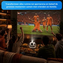 Lumistar Mini Beamer WK Editie - Voetbal Beamer - Alles-in-één Smart TV Projector - 2026 model - Android TV Besturingssysteem - WiFi & Bluetooth - 4k support - Beamer - Home Cinema — thumbnail 4