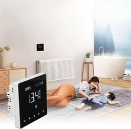 Smart Home Thermostaat - Temperatuurregelaar WiFi - Energie Besparen - Multifunctionele Bediening - AC 220V - Wit — thumbnail 3